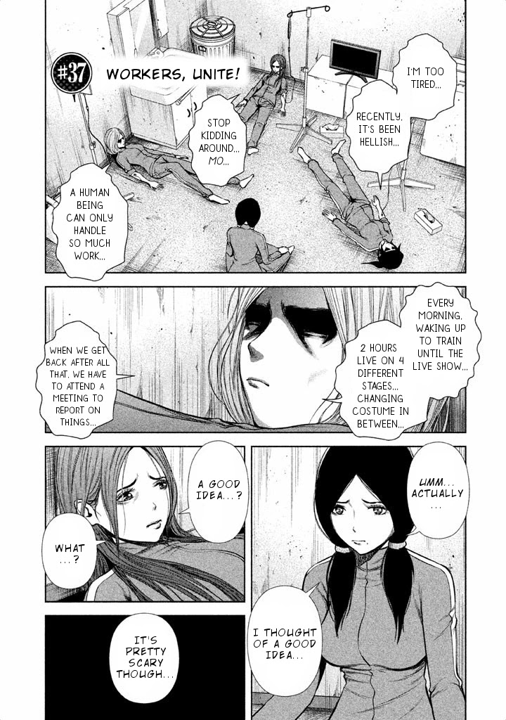 Back Street Girls - Washira Idol Hajimemashita. Chapter 37 page 5 - Chapter 37: Wokers, Unite!