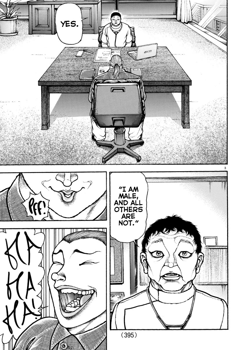 Baki-Dou (2018) Chapter 100 page 4 - Chapter 100: I am male, and all others are not