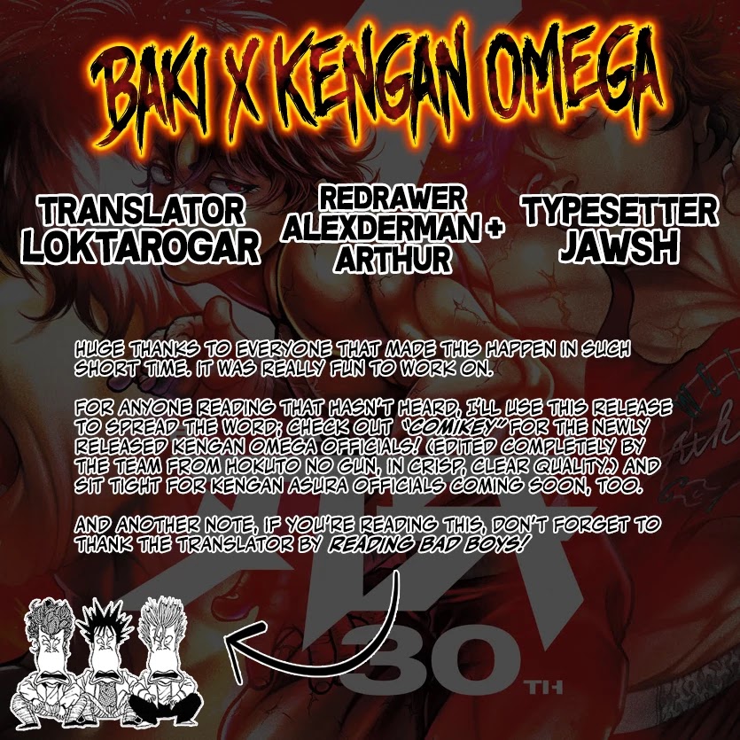 Baki-Dou (2018) Chapter 107.5 page 1 - Chapter 107.5: Baki x Kengan Omega Special Tribute