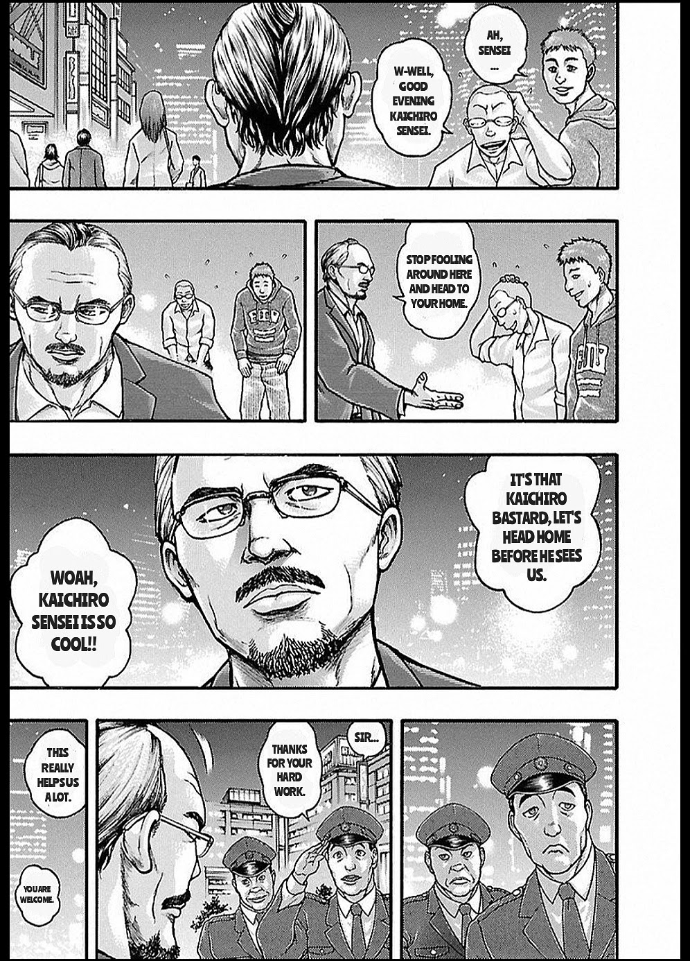 Baki Gaiden: Kizudzura Chapter 12 page 7 - Chapter 12: THAT'S ENOUGH FOR TODAY, GO HOME.