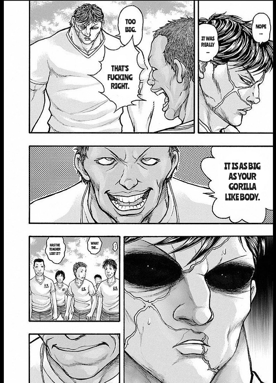 Baki Gaiden: Kizudzura Chapter 13 page 12 - Chapter 13: PHYSICAL FITNESS MEASUREMENT TEST