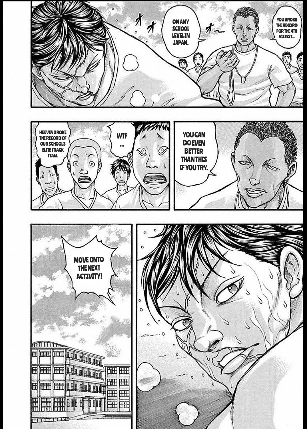 Baki Gaiden: Kizudzura Chapter 13 page 20 - Chapter 13: PHYSICAL FITNESS MEASUREMENT TEST