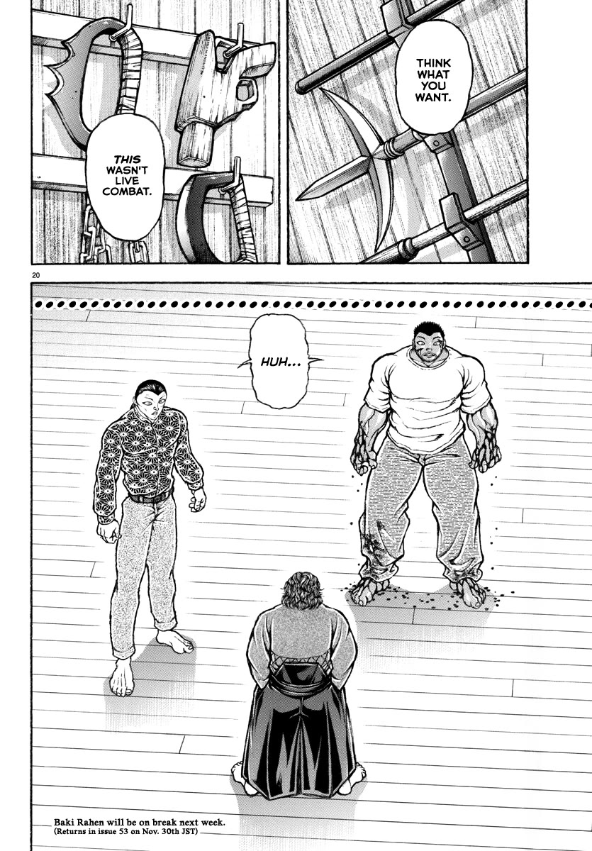 Baki Rahen Chapter 7 page 20 - Chapter 7: Hanada Style and Shinogi Style