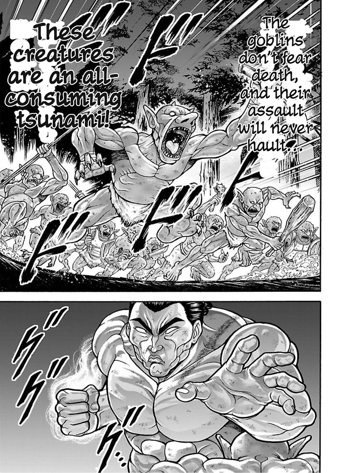 Baki Side Story - Retsu Kaioh Doesn't Mind Even if it's in another World Chapter 17 page 13 - Chapter 17: A tsunami on land