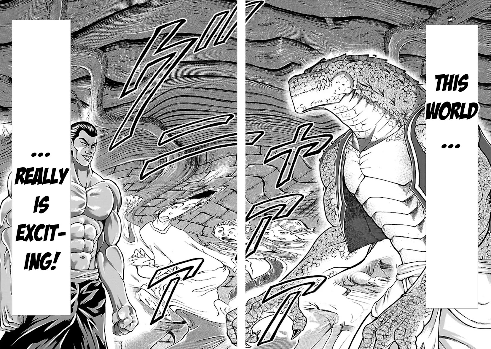 Baki Side Story - Retsu Kaioh Doesn't Mind Even if it's in another World Chapter 3 page 19 - Chapter 3: Lizardman