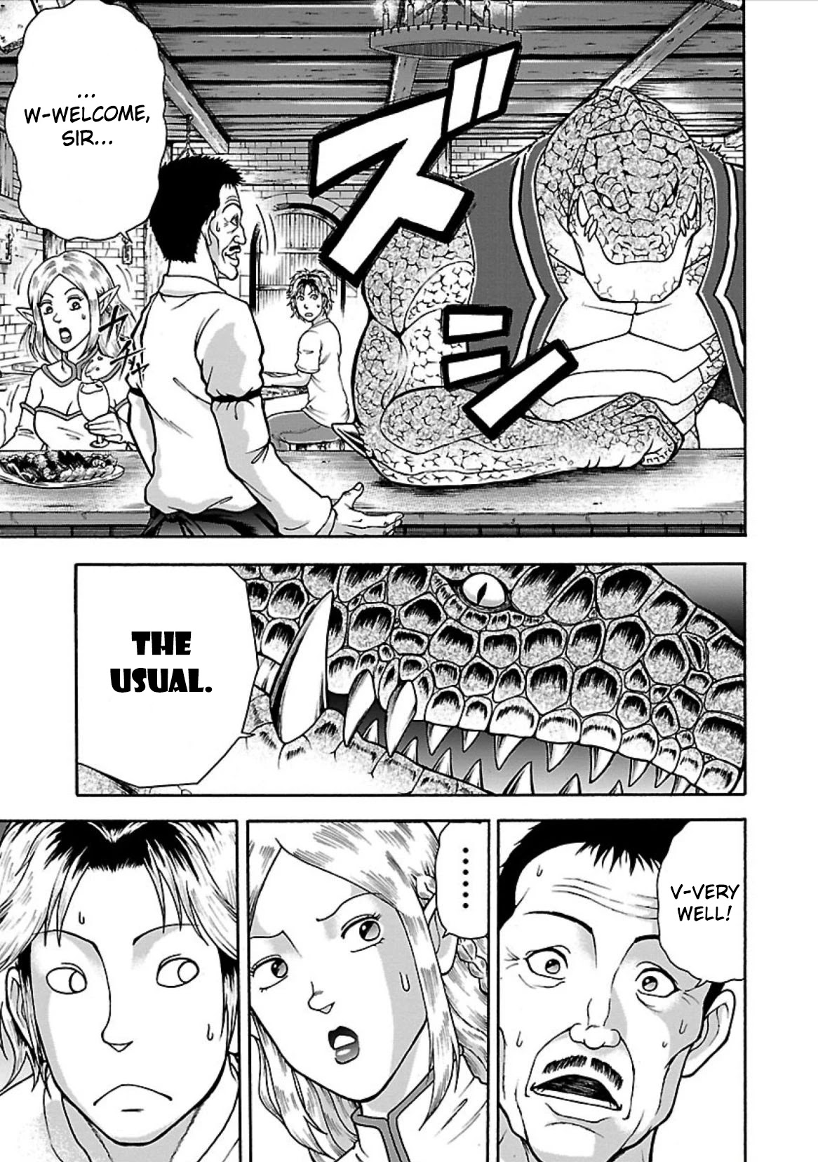 Baki Side Story - Retsu Kaioh Doesn't Mind Even if it's in another World Chapter 3 page 7 - Chapter 3: Lizardman