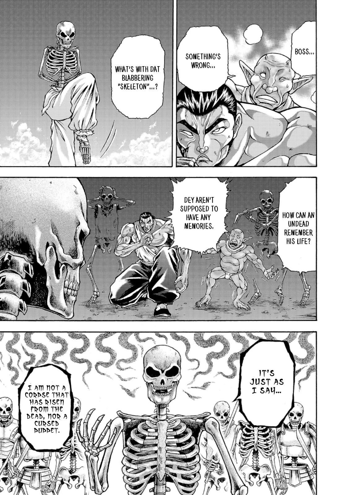 Baki Side Story - Retsu Kaioh Doesn't Mind Even if it's in another World Chapter 34 page 13 - Chapter 34: Spinning top