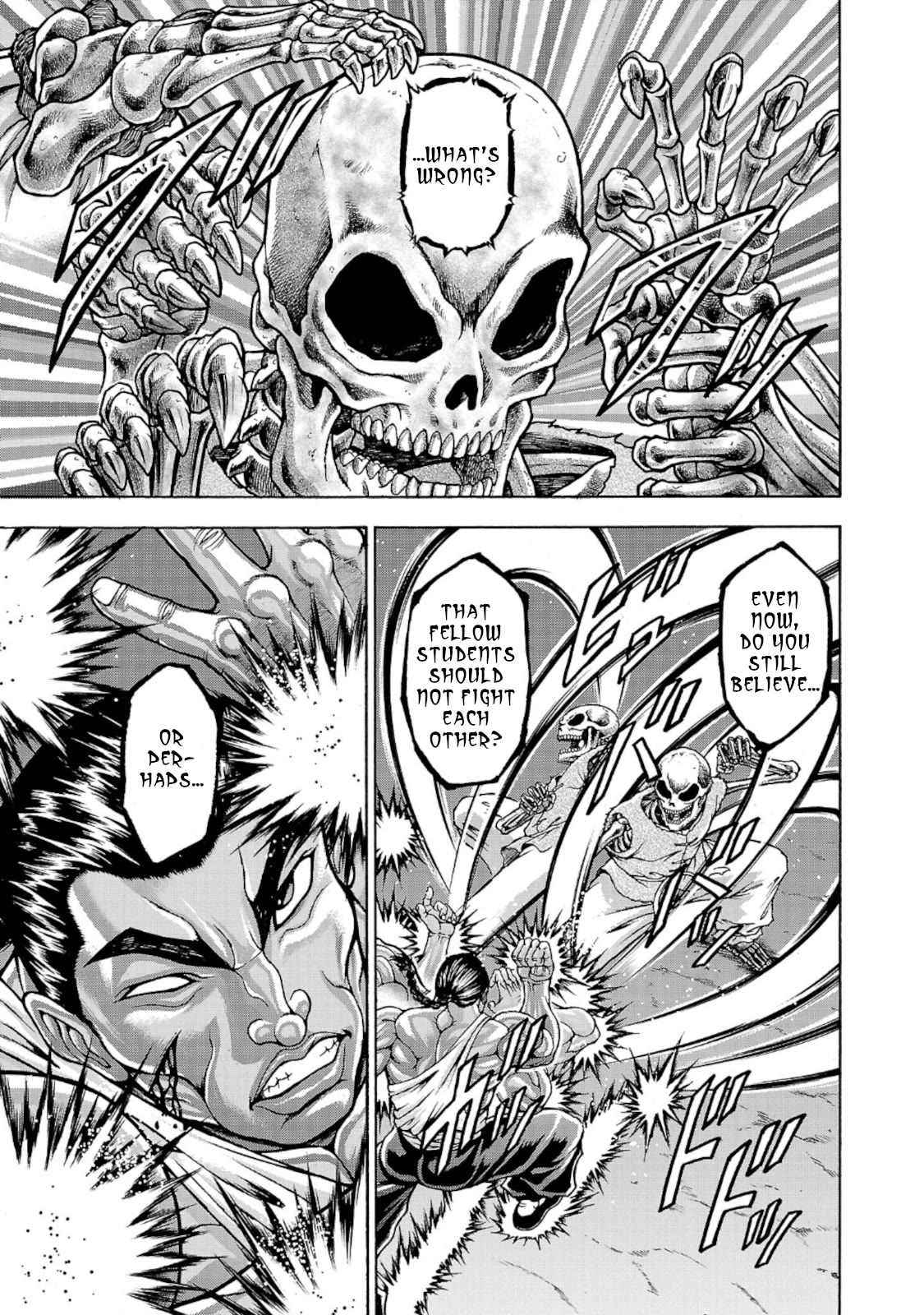 Baki Side Story - Retsu Kaioh Doesn't Mind Even if it's in another World Chapter 34 page 5 - Chapter 34: Spinning top