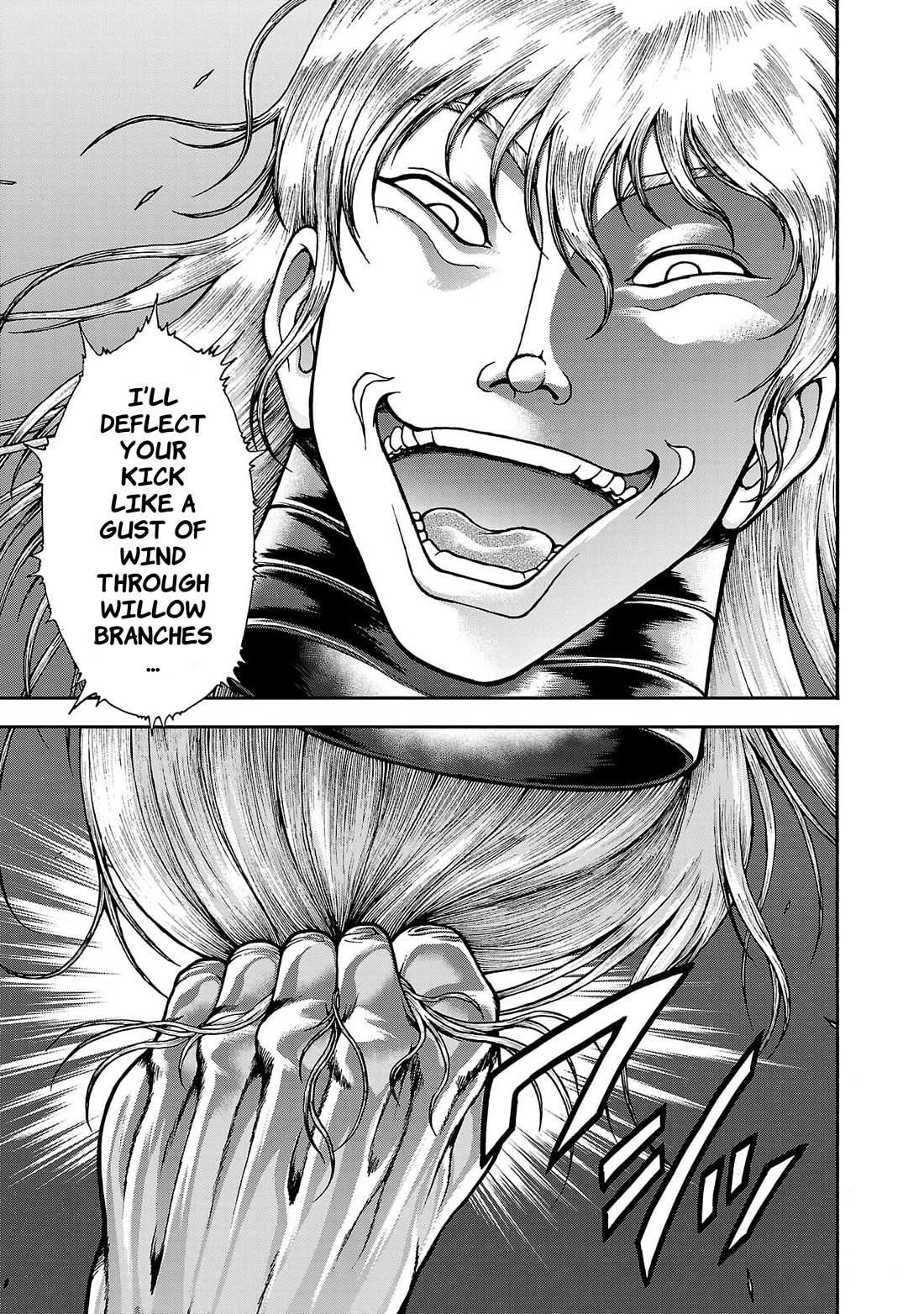 Baki Side Story - Retsu Kaioh Doesn't Mind Even if it's in another World Chapter 57 page 14 - Chapter 57: Foot fist