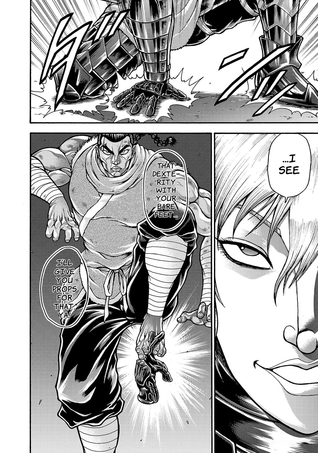 Baki Side Story - Retsu Kaioh Doesn't Mind Even if it's in another World Chapter 57 page 8 - Chapter 57: Foot fist