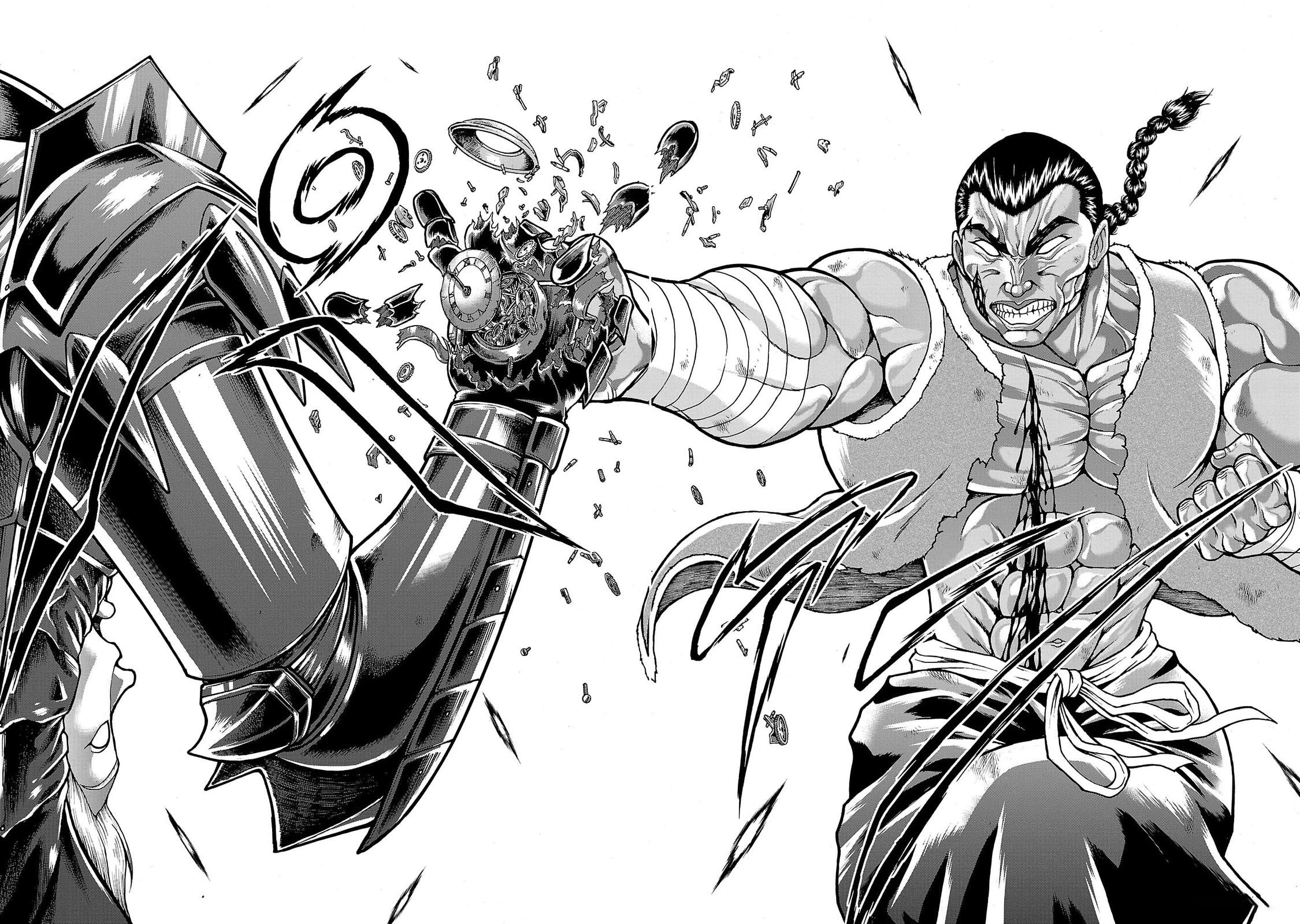 Baki Side Story - Retsu Kaioh Doesn't Mind Even if it's in another World Chapter 58 page 10 - Chapter 58: Single moment