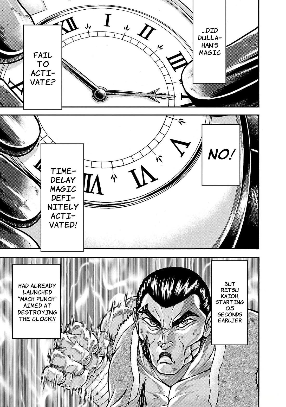 Baki Side Story - Retsu Kaioh Doesn't Mind Even if it's in another World Chapter 58 page 12 - Chapter 58: Single moment