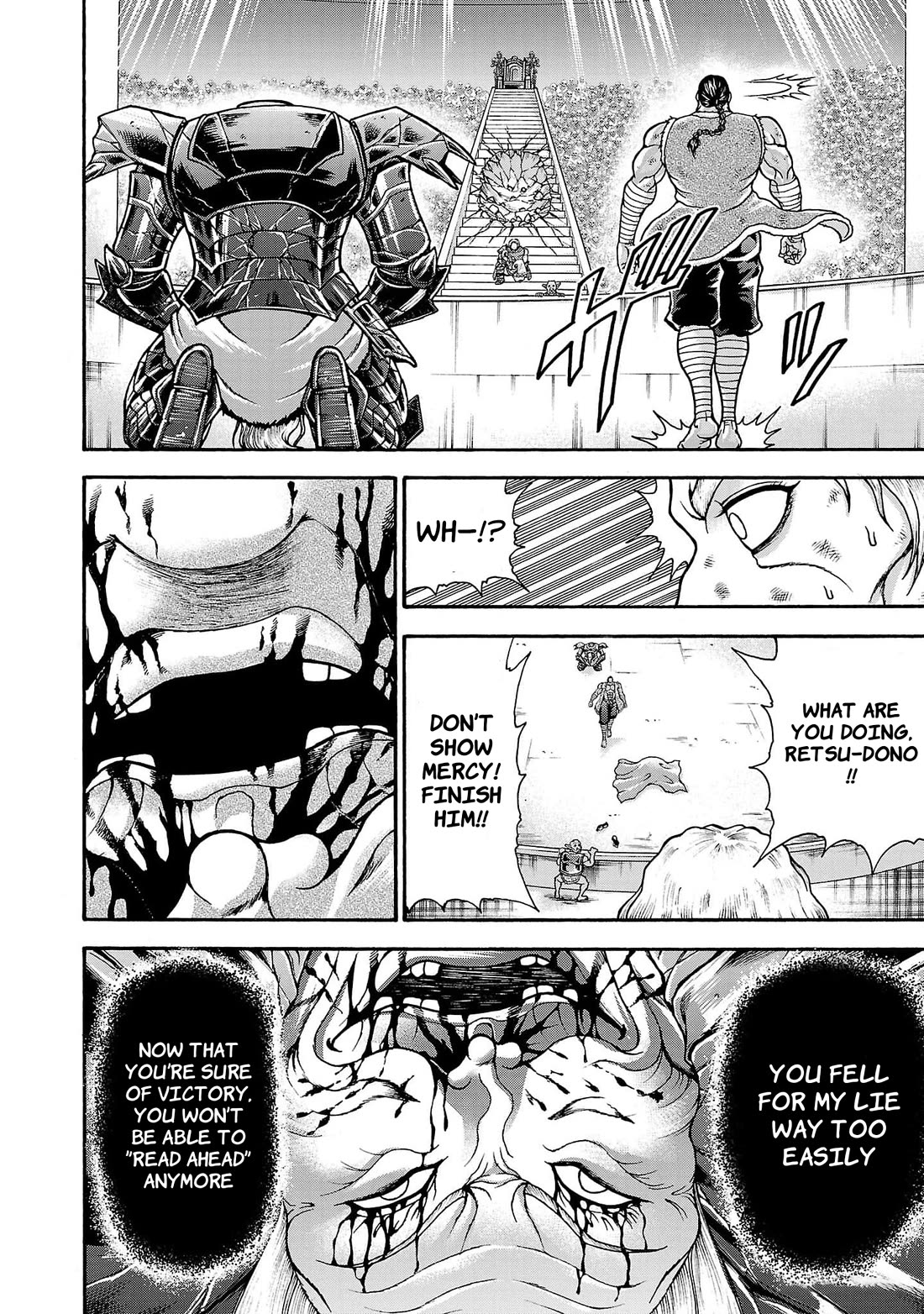 Baki Side Story - Retsu Kaioh Doesn't Mind Even if it's in another World Chapter 59 page 4 - Chapter 59: Retsu Kaioh vs Dullahan - final showdown!