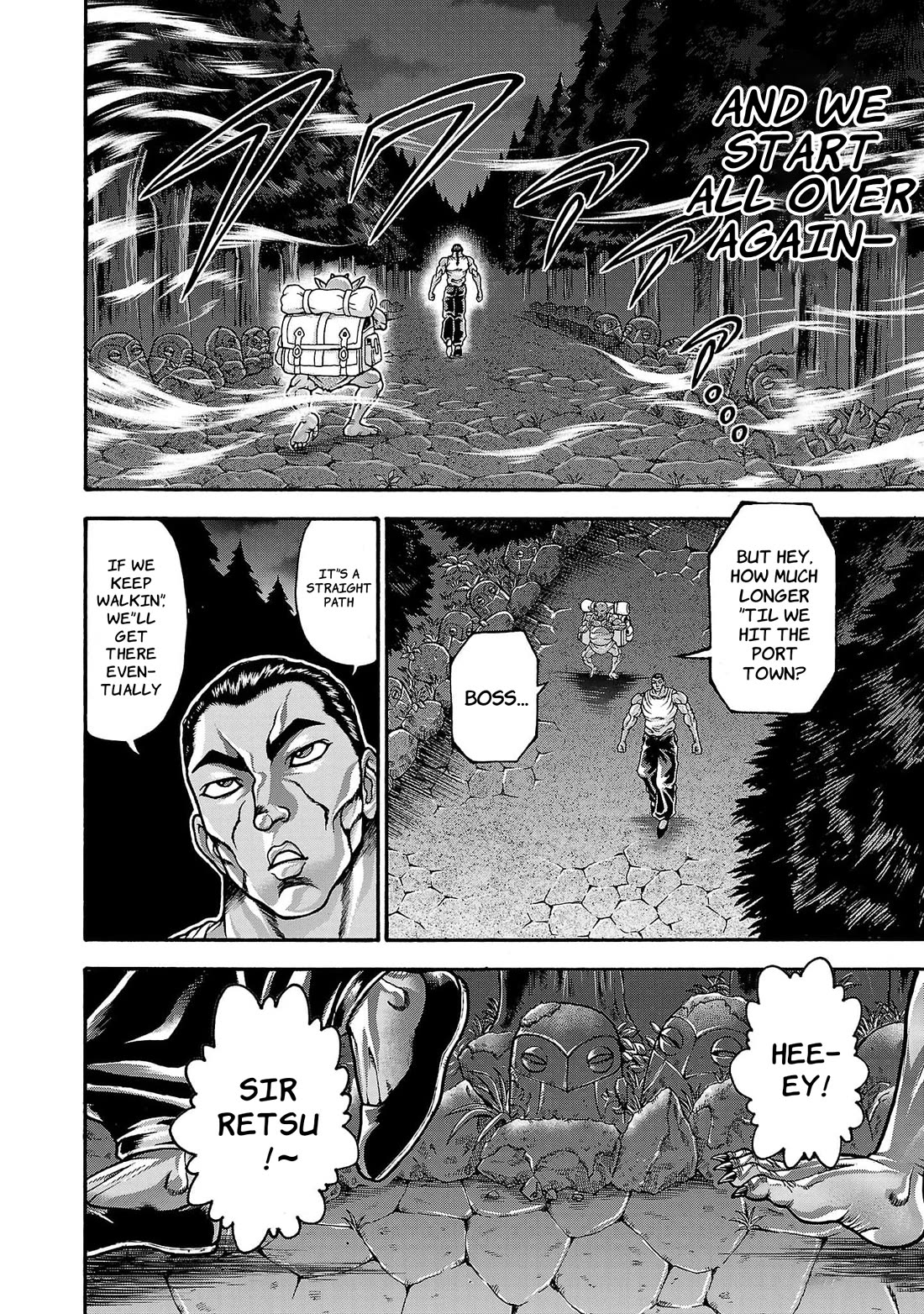 Baki Side Story - Retsu Kaioh Doesn't Mind Even if it's in another World Chapter 62 page 10 - Chapter 62: Going in circles