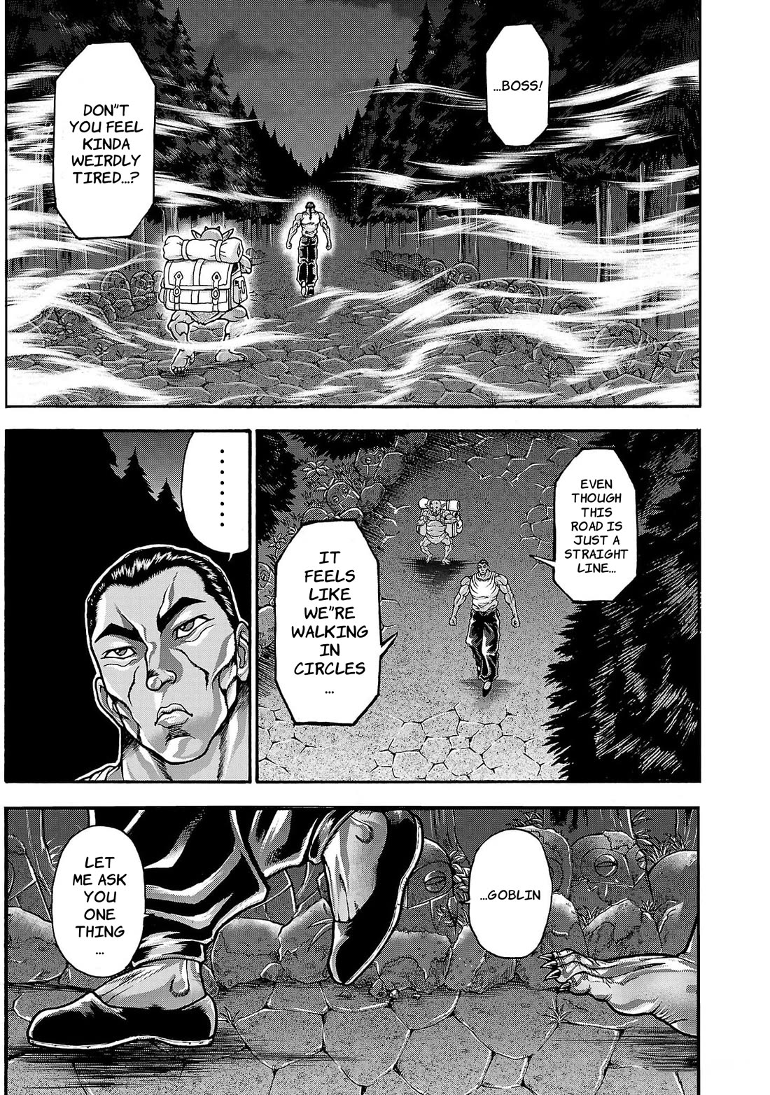 Baki Side Story - Retsu Kaioh Doesn't Mind Even if it's in another World Chapter 62 page 13 - Chapter 62: Going in circles
