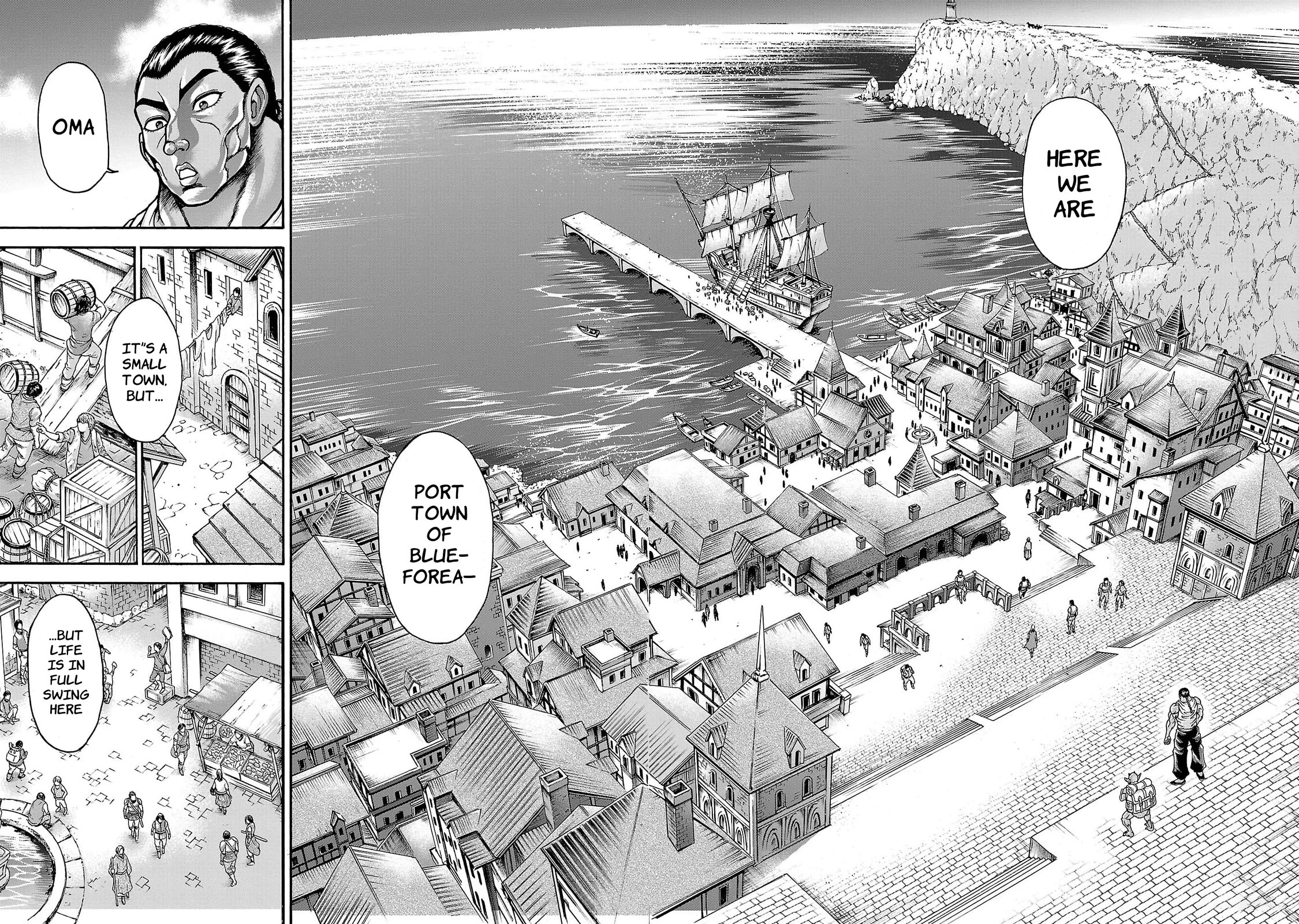 Baki Side Story - Retsu Kaioh Doesn't Mind Even if it's in another World Chapter 63 page 2 - Chapter 63: Port Town Oma