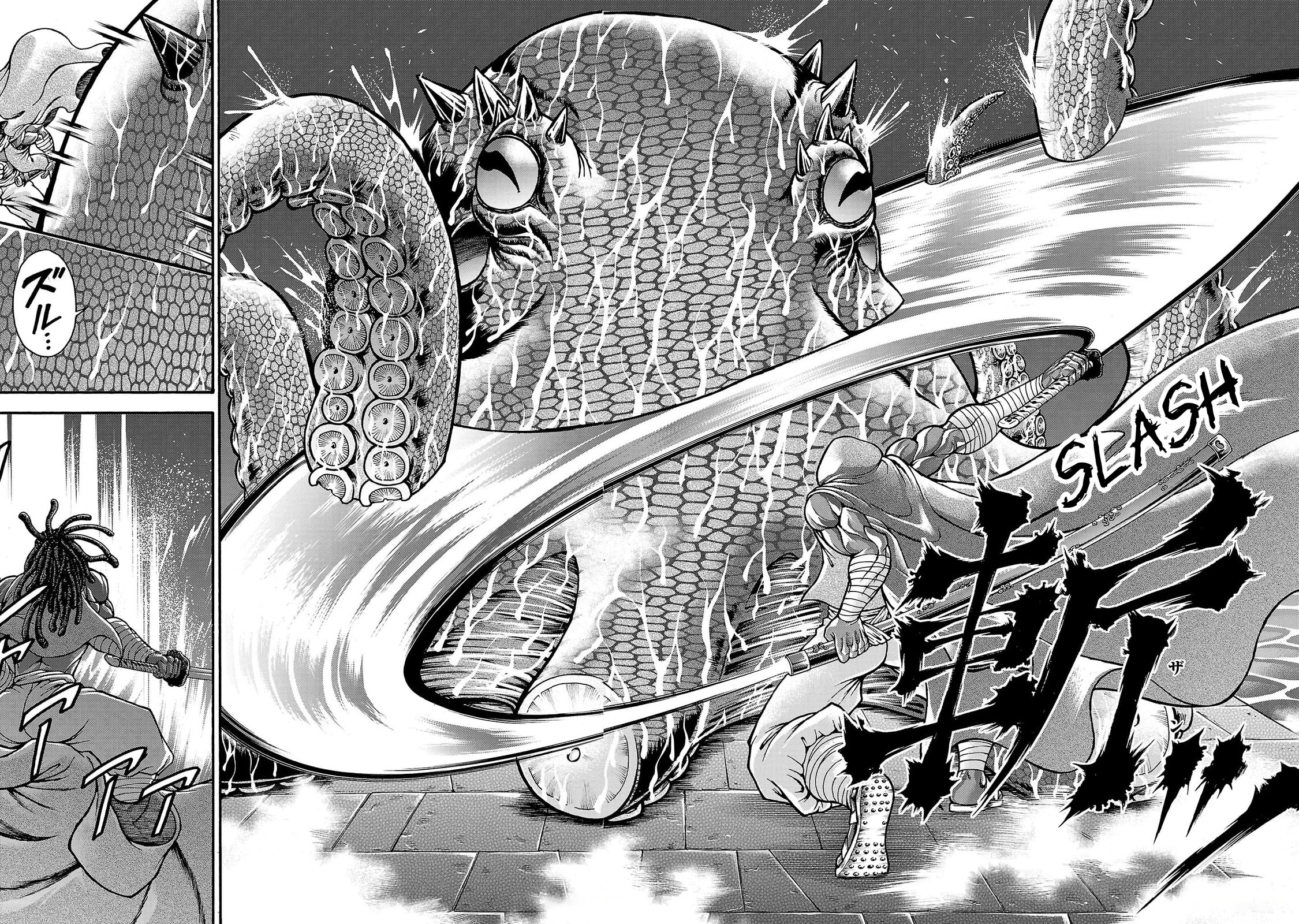 Baki Side Story - Retsu Kaioh Doesn't Mind Even if it's in another World Chapter 64 page 14 - Chapter 64: Giant octopus