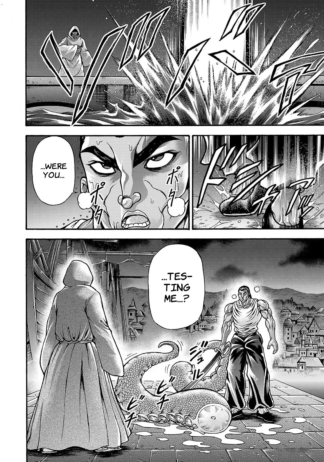 Baki Side Story - Retsu Kaioh Doesn't Mind Even if it's in another World Chapter 64 page 9 - Chapter 64: Giant octopus