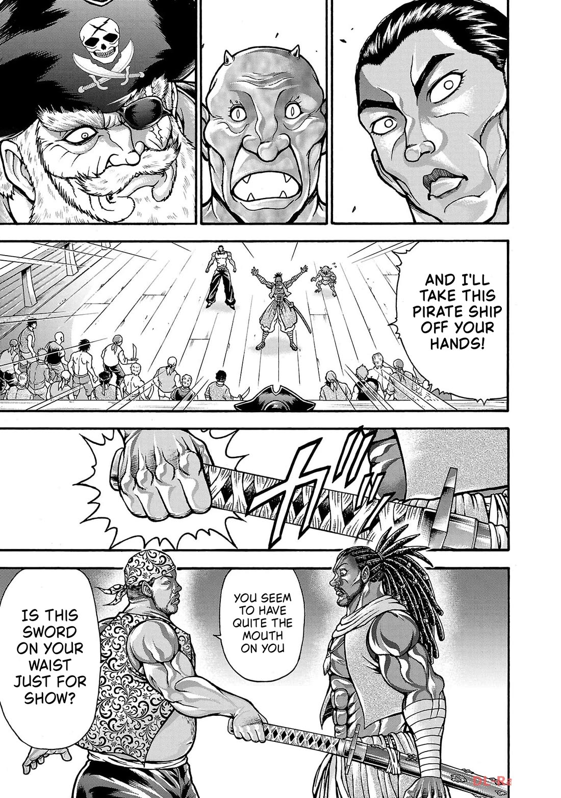 Baki Side Story - Retsu Kaioh Doesn't Mind Even if it's in another World Chapter 67 page 7 - Chapter 67: Pirates
