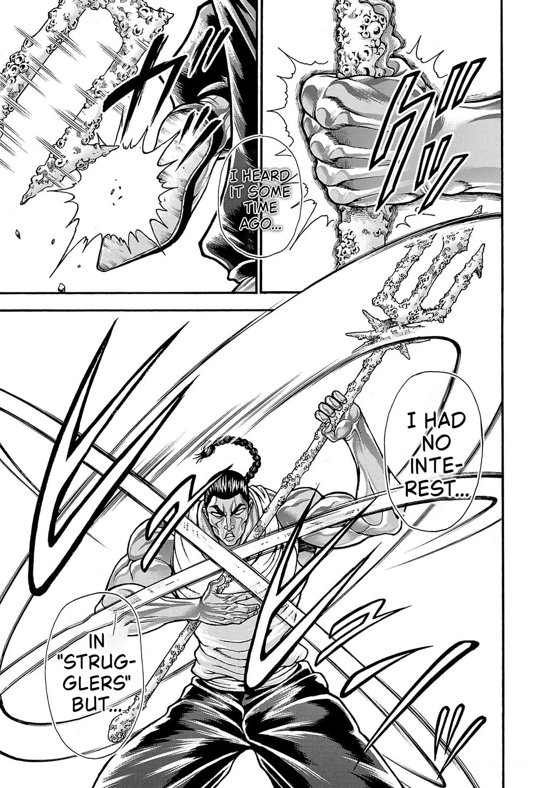 Baki Side Story - Retsu Kaioh Doesn't Mind Even if it's in another World Chapter 72 page 13 - Chapter 72: Siren
