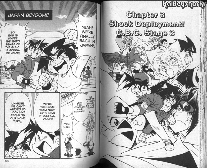 Bakuden Shoot Beyblade Chapter 11.3 page 1 - Vol.11 Chapter 3
