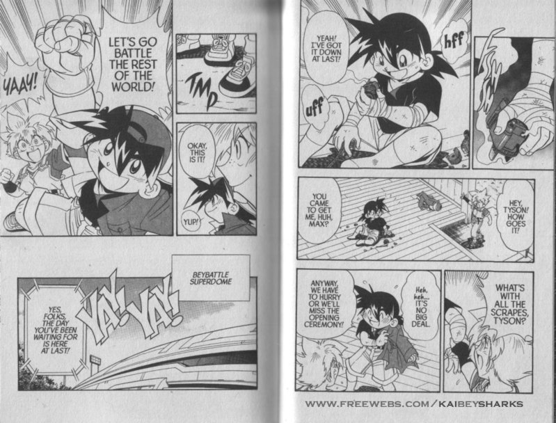 Bakuden Shoot Beyblade Chapter 5.1 page 4 - Vol.5 Chapter 1