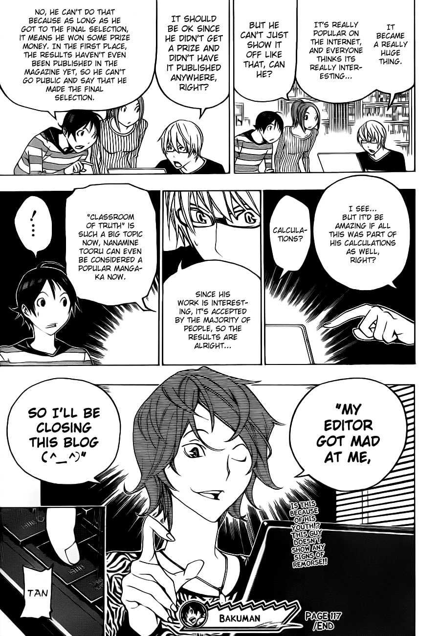 Bakuman Chapter 117 page 19 - Chapter 117: Fan Letter and Blog