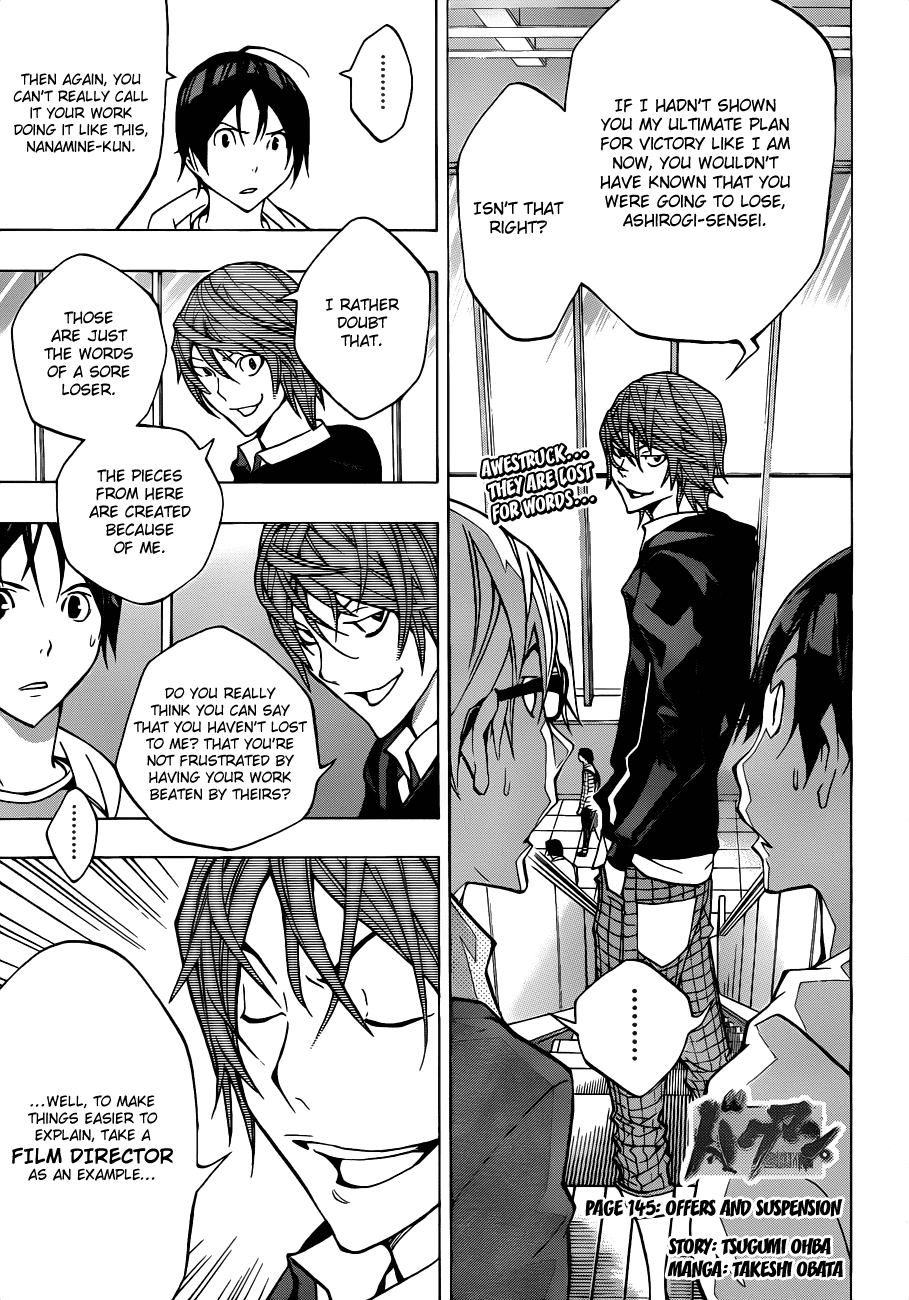 Bakuman Chapter 145 page 2 - Chapter 145: Offers and Suspension