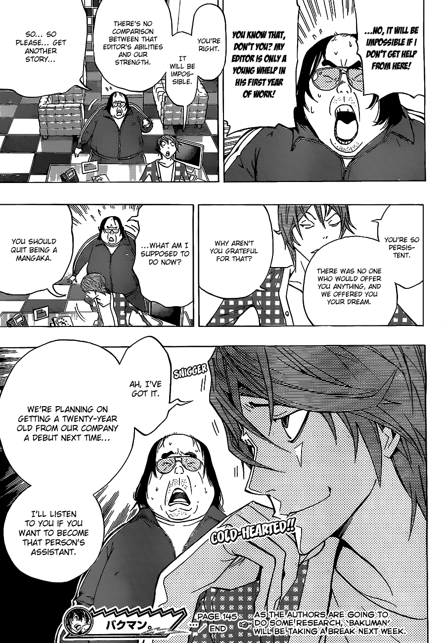 Bakuman Chapter 145 page 20 - Chapter 145: Offers and Suspension