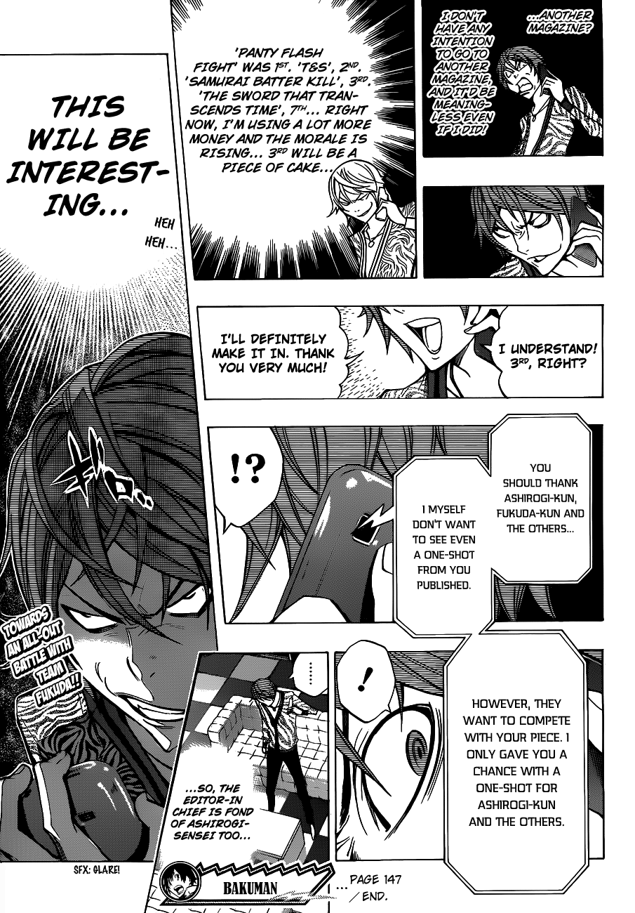 Bakuman Chapter 147 page 21 - Chapter 147: Disposables and Fighting Spirit