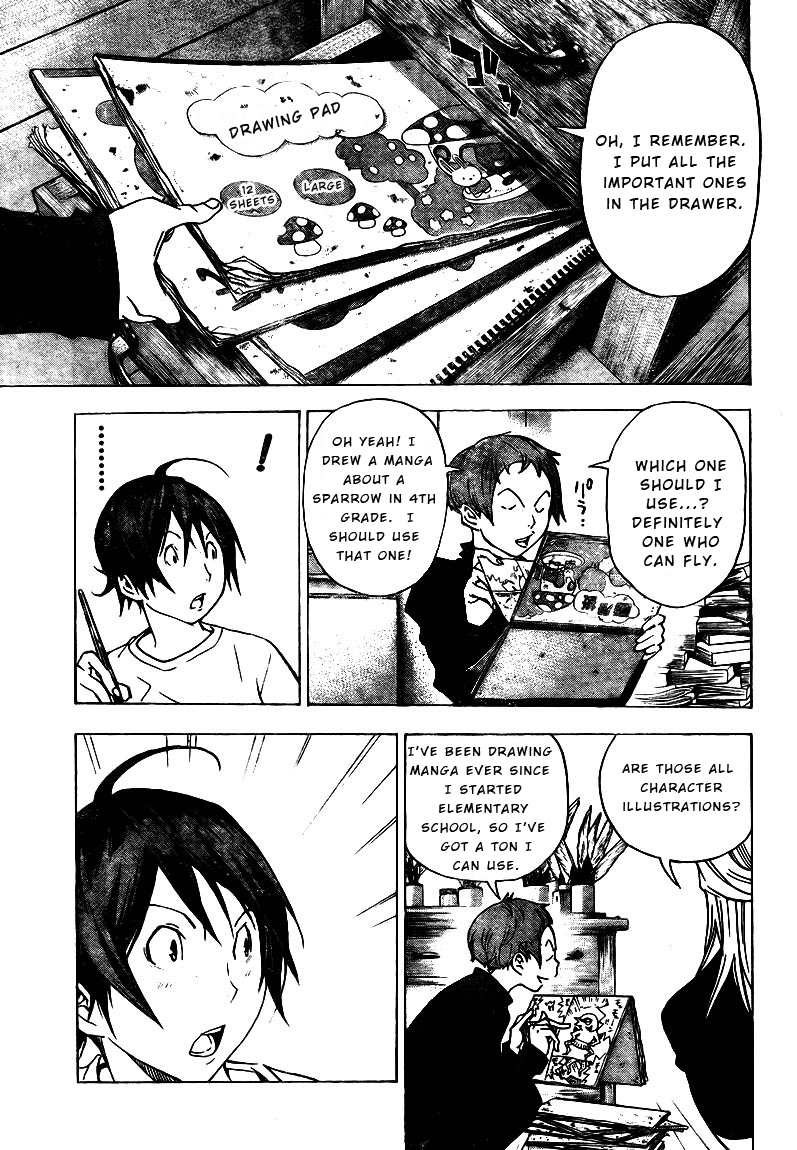 Bakuman Chapter 24 page 13 - Chapter 24: Notebooks and Characters