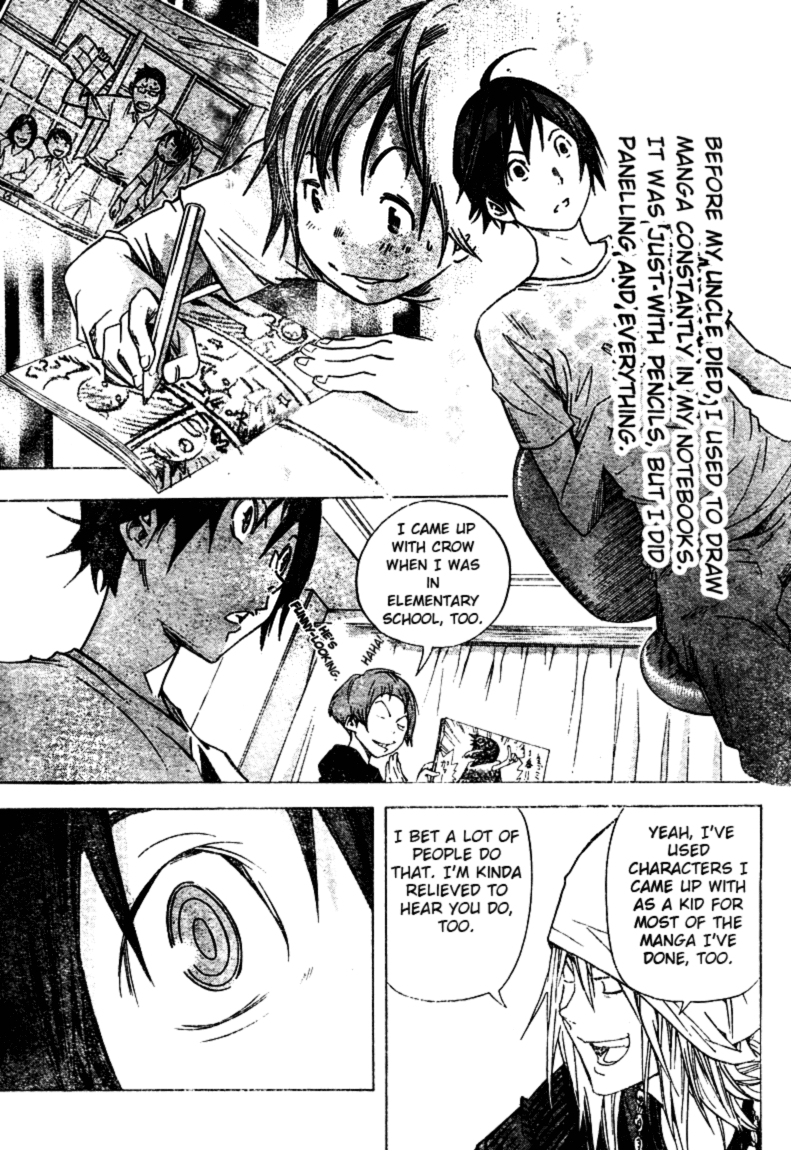 Bakuman Chapter 24 page 15 - Chapter 24: Notebooks and Characters