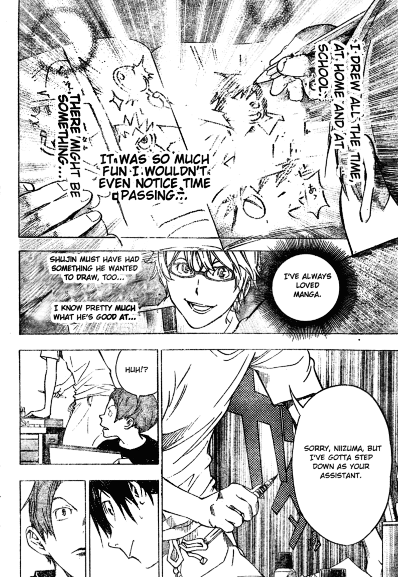 Bakuman Chapter 24 page 16 - Chapter 24: Notebooks and Characters