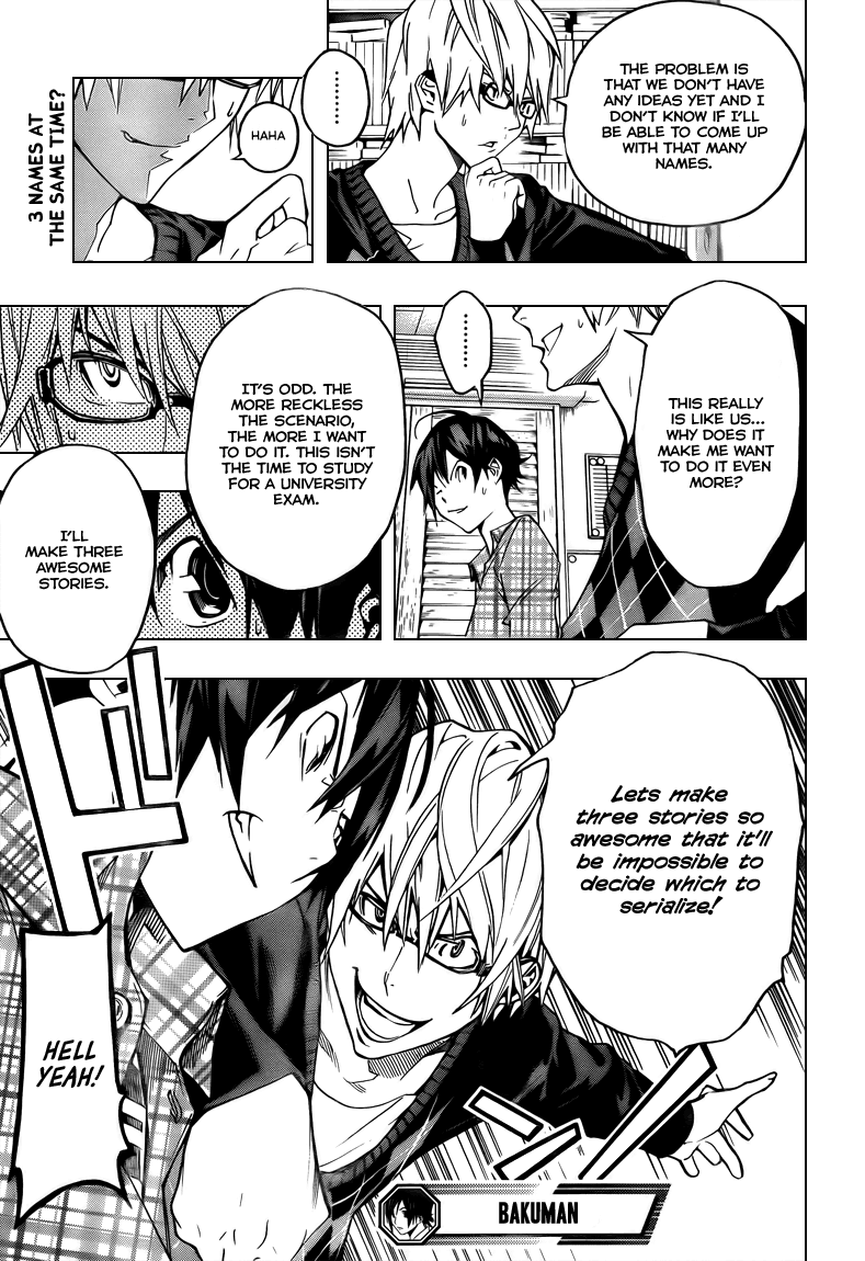 Bakuman Chapter 55 page 19 - Chapter 55: 3 Illustrations and 3 Stories