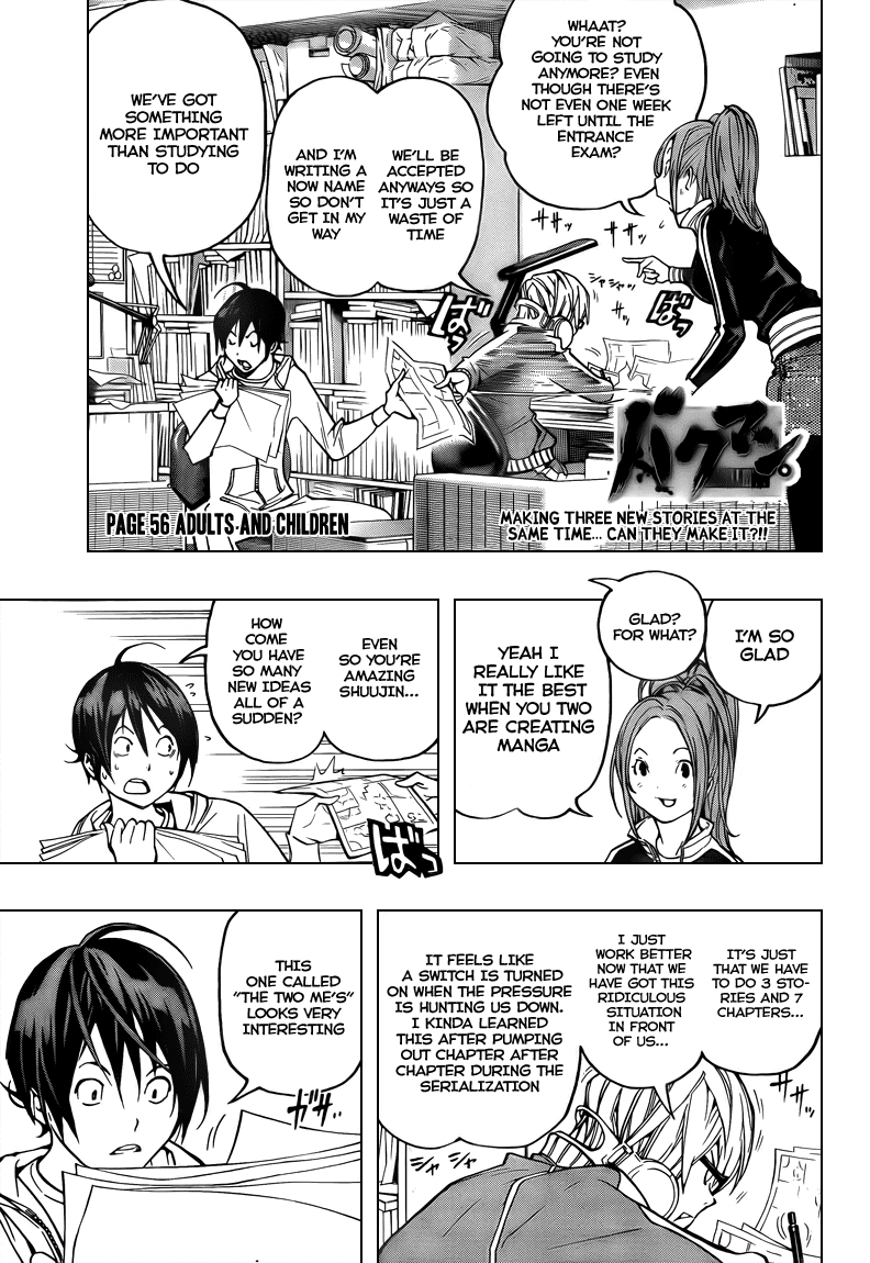Bakuman Chapter 56 page 1 - Chapter 56: Adults and Childeren