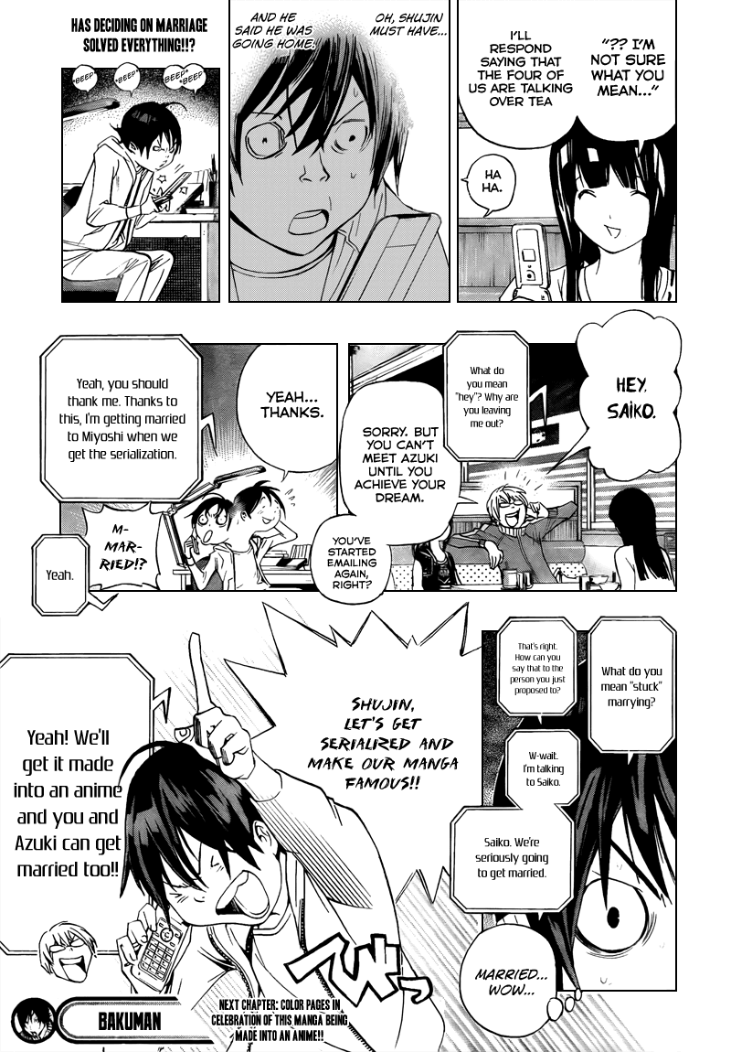 Bakuman Chapter 66 page 19 - Chapter 66: Monkeys and Marriage