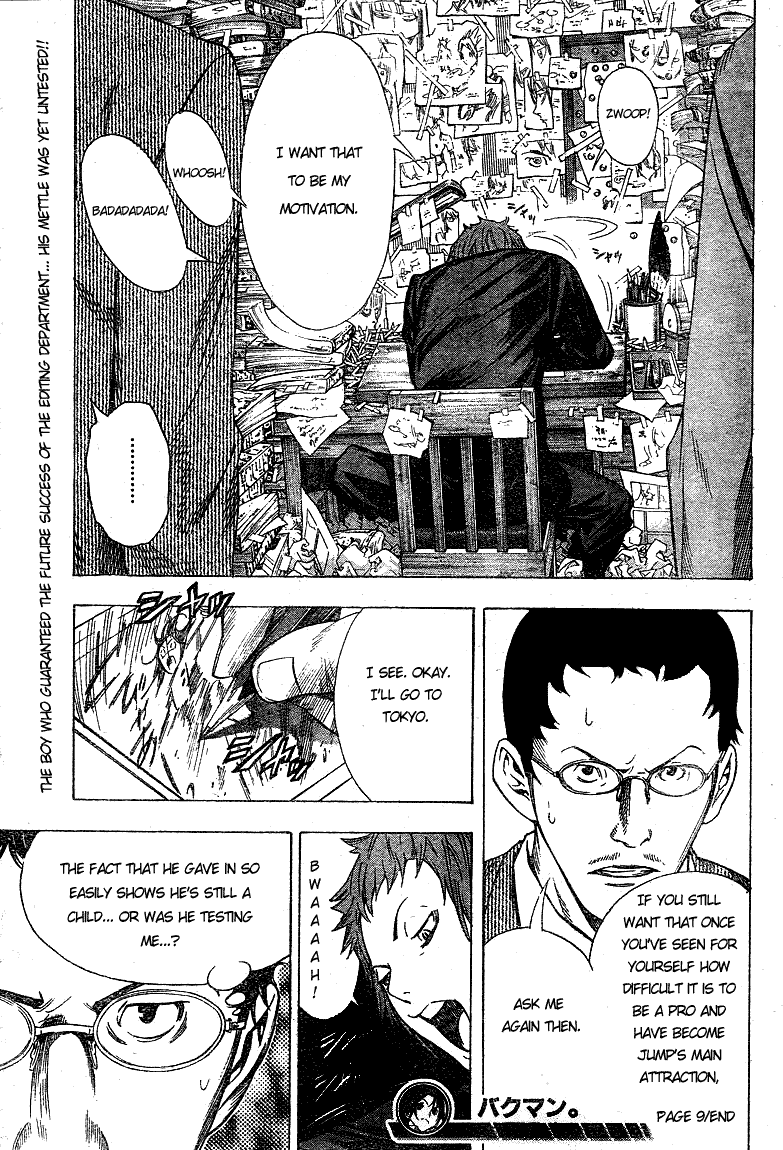 Bakuman Chapter 9 page 19 - Chapter 9: Conditions and Moving to Tokyo