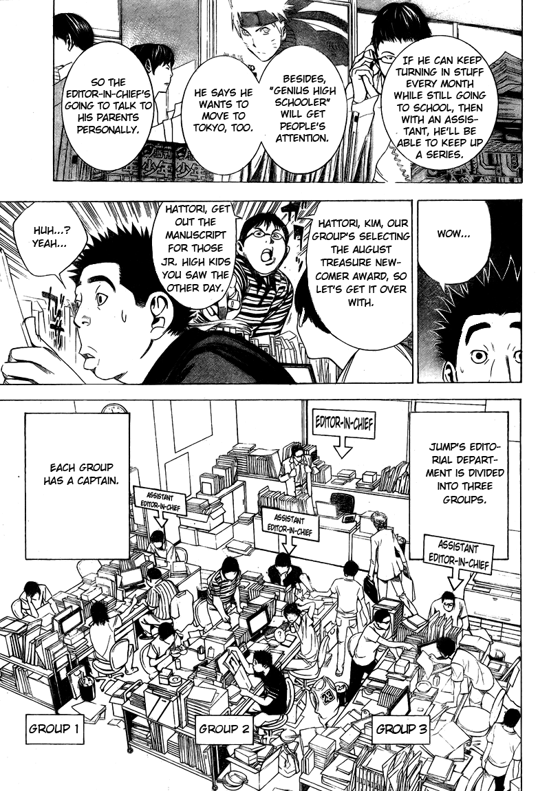 Bakuman Chapter 9 page 5 - Chapter 9: Conditions and Moving to Tokyo