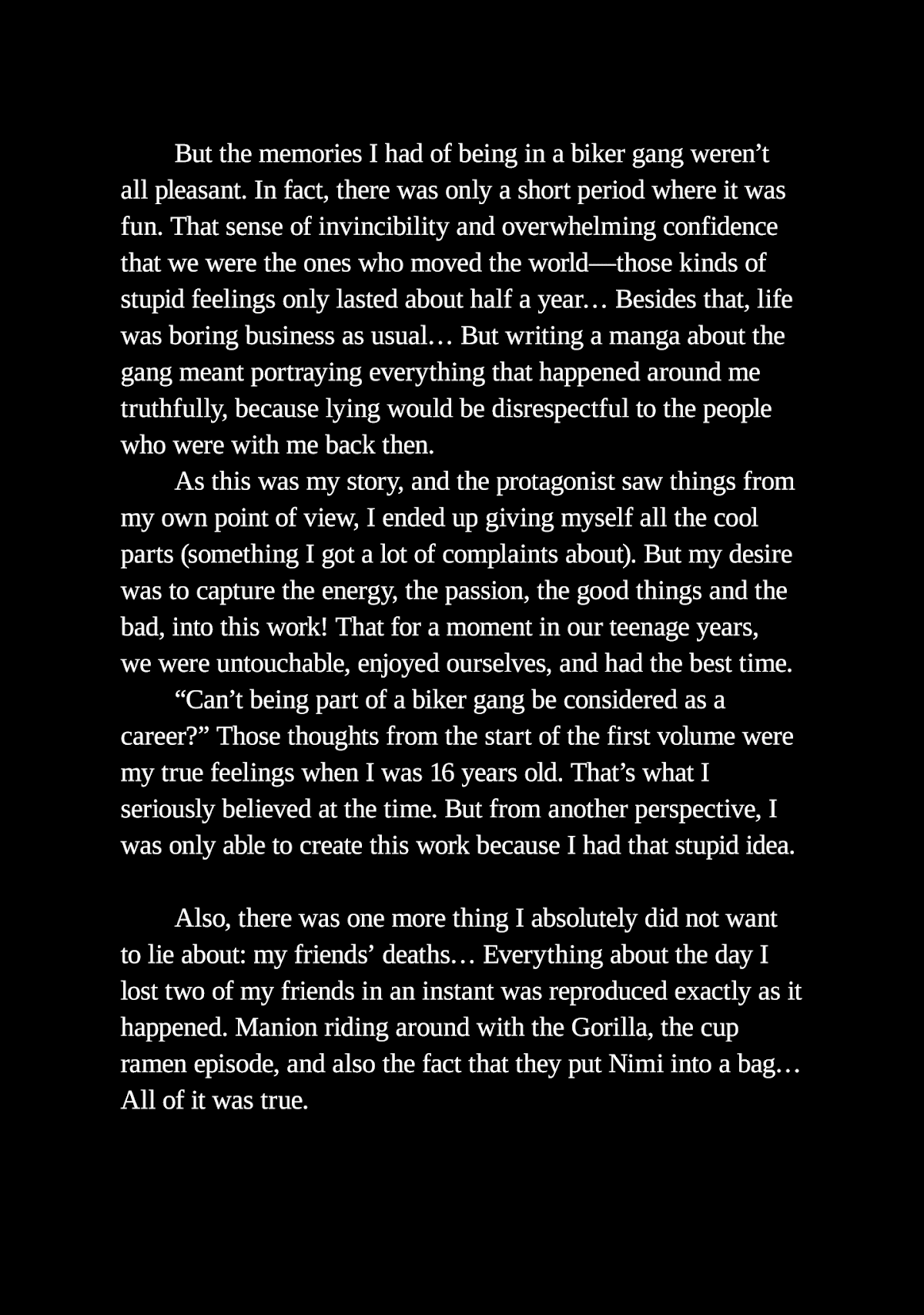 Bakuon Rettou Chapter 105.5 page 3 - Chapter 105.5: Afterword