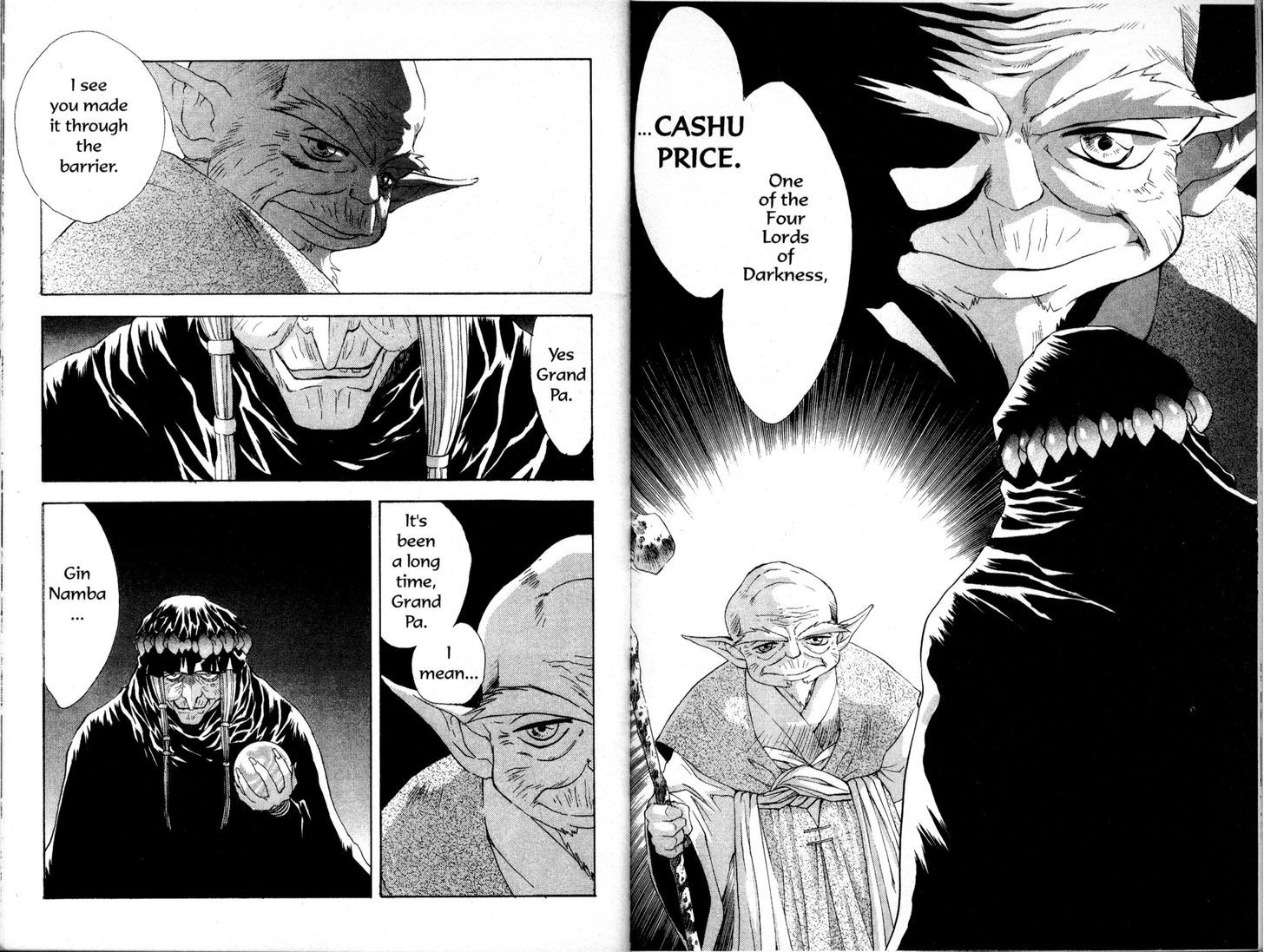 Bakuretsu Hunters Chapter 59 page 16 - Chapter 59 : The Four Lords of Darkness