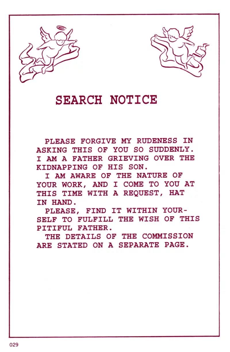 Bambi and Her Pink Gun Chapter 2 page 1 - Chapter 2: Search Notice