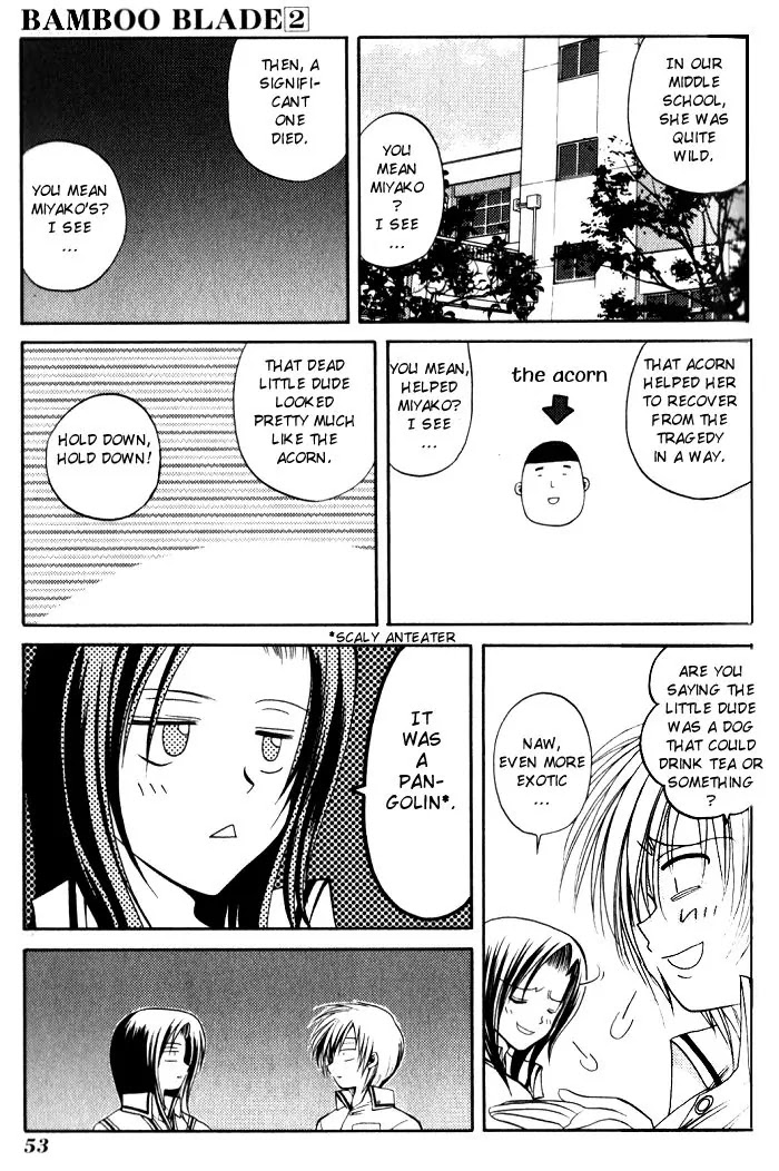 Bamboo Blade Chapter 13 page 7 - Chapter 13: Miya Miya & A Pangolin