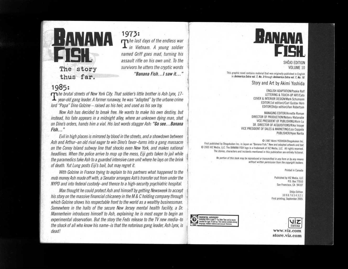 Banana Fish Chapter 10.1 page 3 - Vol.10 Chapter 1