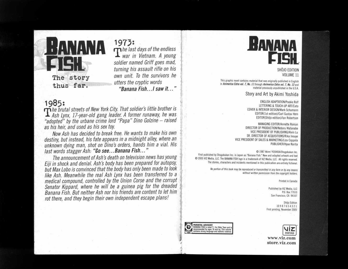 Banana Fish Chapter 11.1 page 3 - Vol.11 Chapter 1
