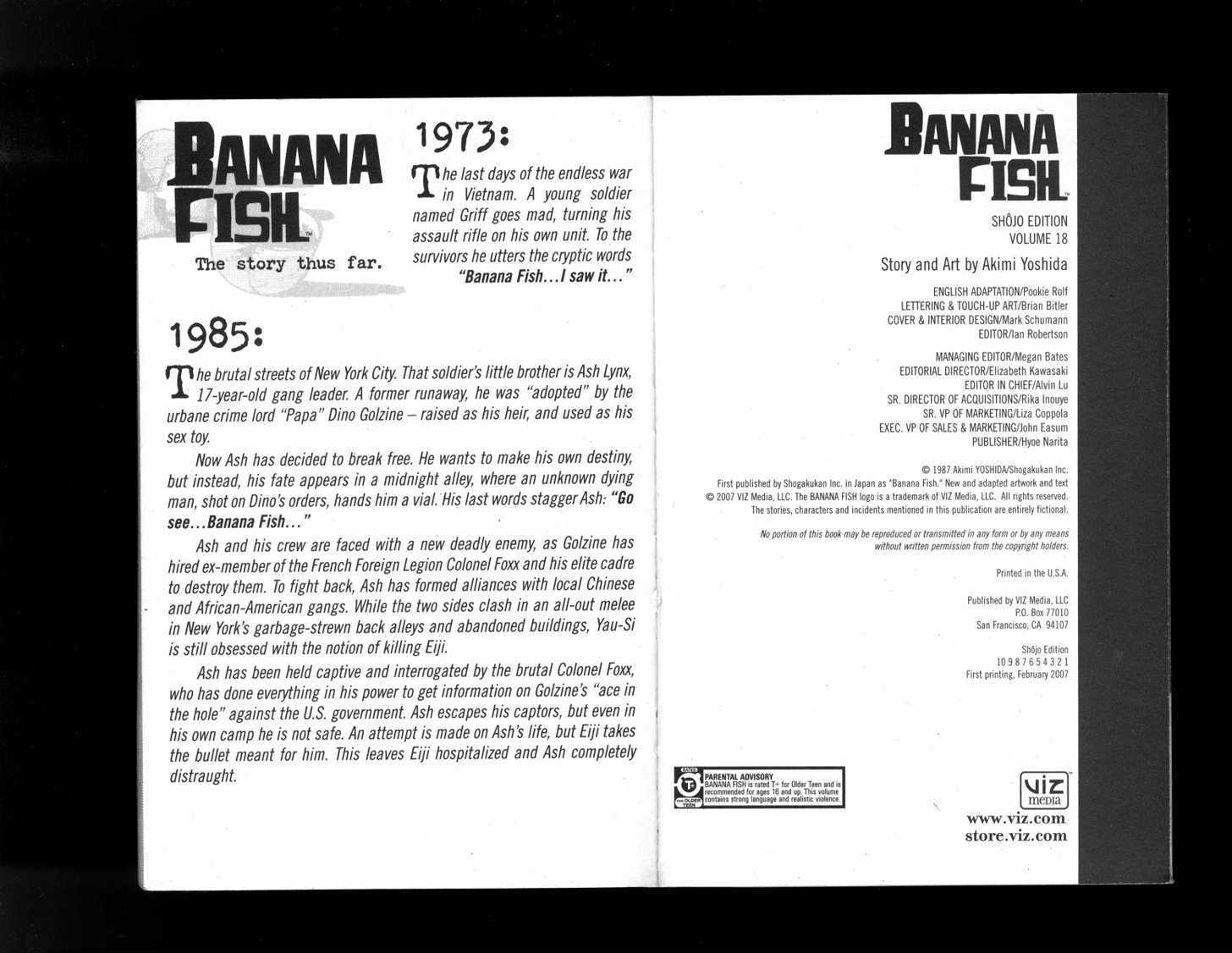 Banana Fish Chapter 18.1 page 3 - Vol.18 Chapter 1