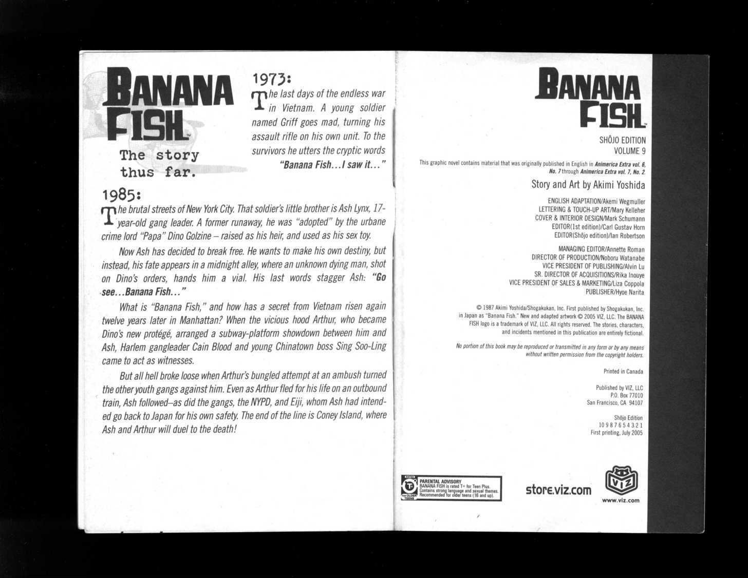 Banana Fish Chapter 9.1 page 3 - Vol.09 Chapter 1
