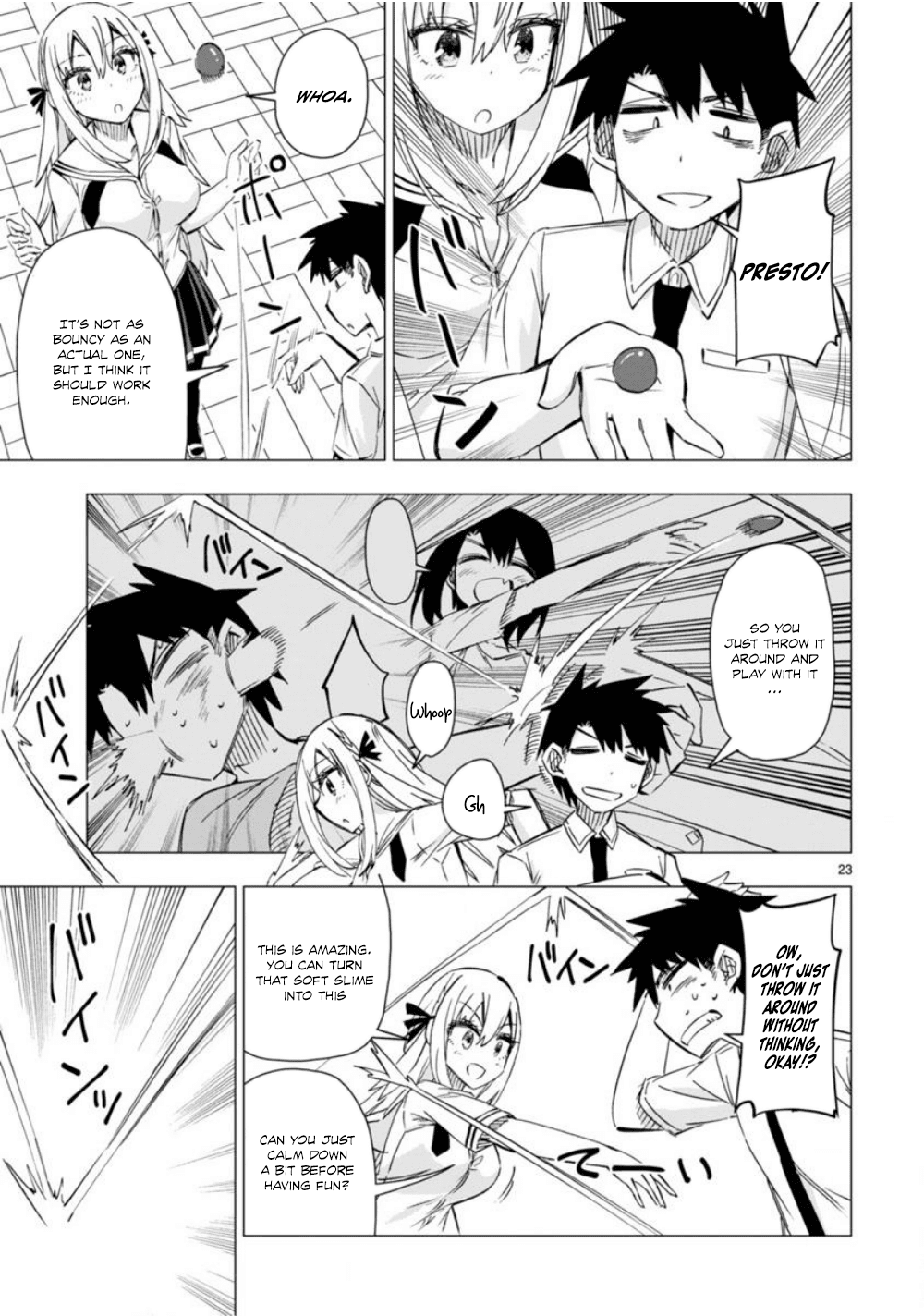 Bandai Kaname wa Asobitai Chapter 10 page 24 - Chapter 10: The slime suspension bridge that joins the two