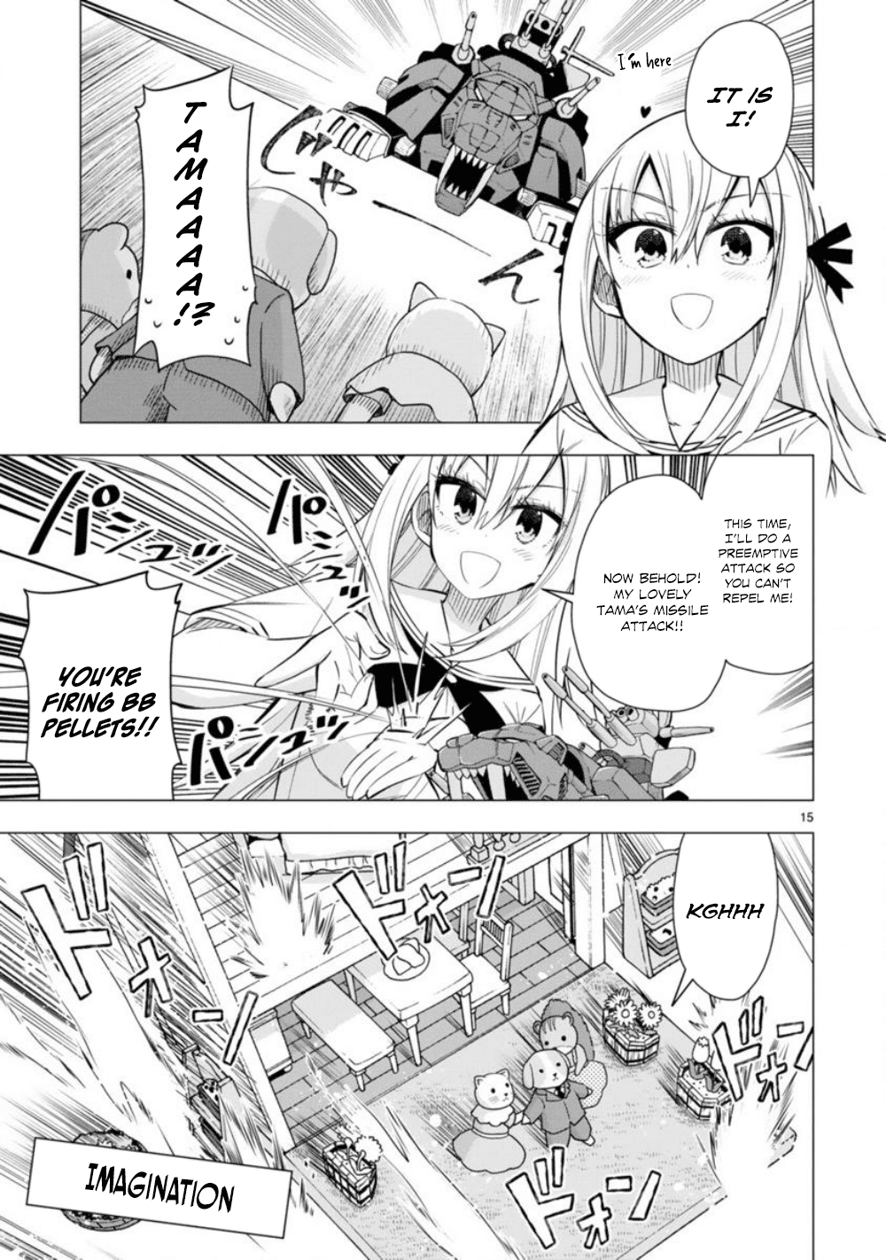 Bandai Kaname wa Asobitai Chapter 12 page 15 - Chapter 12: The Great Animal World War of Survival