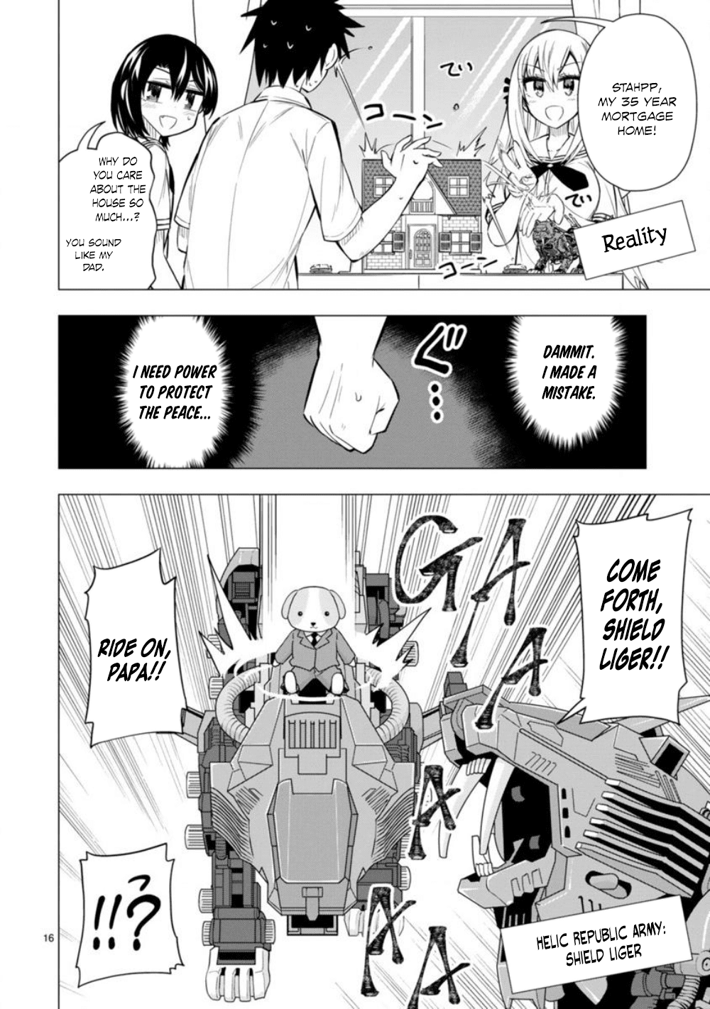 Bandai Kaname wa Asobitai Chapter 12 page 16 - Chapter 12: The Great Animal World War of Survival