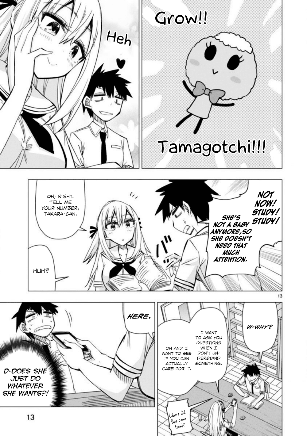 Bandai Kaname wa Asobitai Chapter 8 page 14 - Chapter 8: Tamagotchi of downpouring love